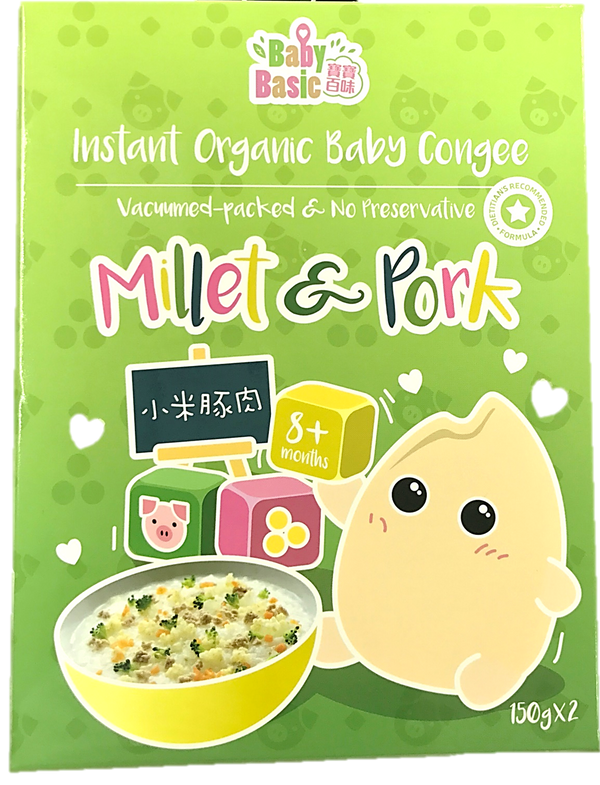 『寶寶百味』即食有機米米粥 - 小米豚肉