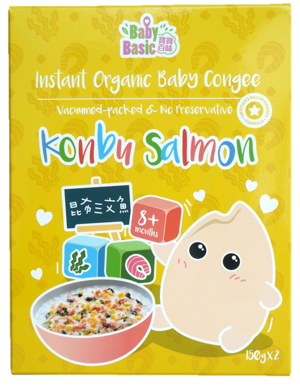 『寶寶百味』即食有機米米粥 - 昆布三文魚