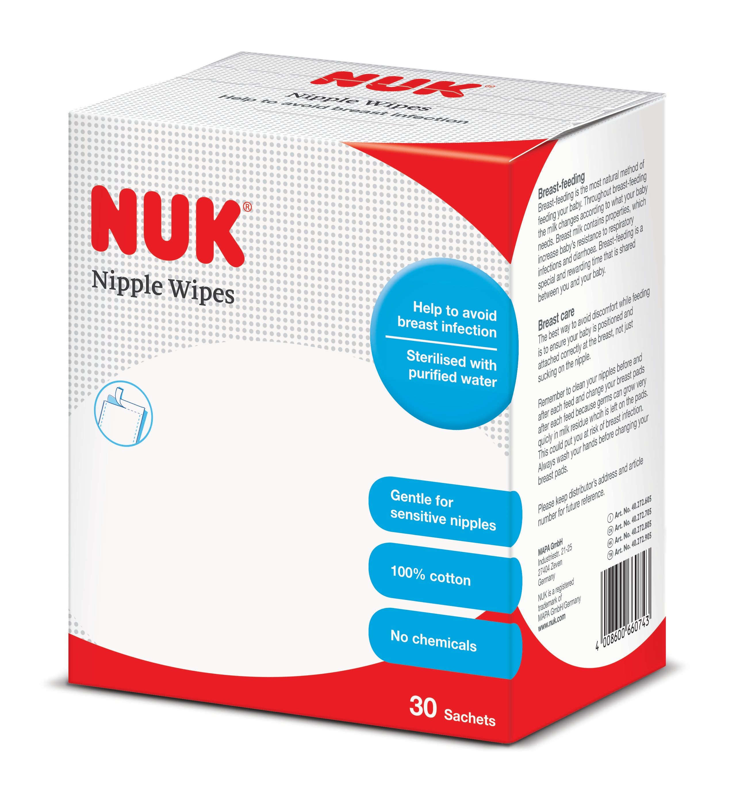 NUK』NIPPLE WIPES (30PCS/BOX)