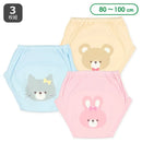 西松屋夏季3 層針織戒片學習褲3件(貓/熊/兔)