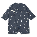 西松屋冬季長款連身內衣2件(月亮黑/白)