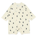 西松屋冬季長款連身內衣2件(月亮黑/白)