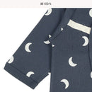 西松屋冬季長款連身內衣2件(月亮黑/白)