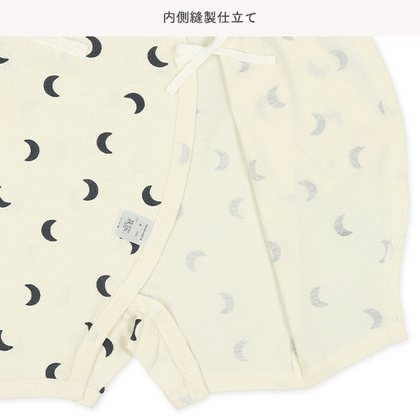 西松屋冬季長款連身內衣2件(月亮黑/白)