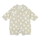 西松屋冬季長款連身內衣2件(小雞黃/灰色)