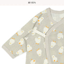 西松屋冬季長款連身內衣2件(小雞黃/灰色)