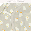 西松屋冬季長款連身內衣2件(小雞黃/灰色)