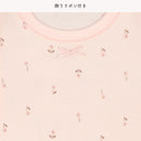 西松屋嬰幼兒長袖包臀衣3件 (小花+心形+櫻桃)