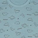 西松屋冬季長袖連身衣3件(恐龍藍/白/深藍)