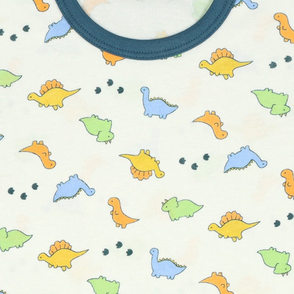 西松屋冬季長袖連身衣3件(恐龍藍/白/深藍)