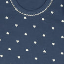 西松屋冬季長袖連身衣3件(心心藍/灰/紅)