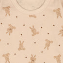 西松屋冬季長袖連身衣3件(小兔白/紫/粉紅)