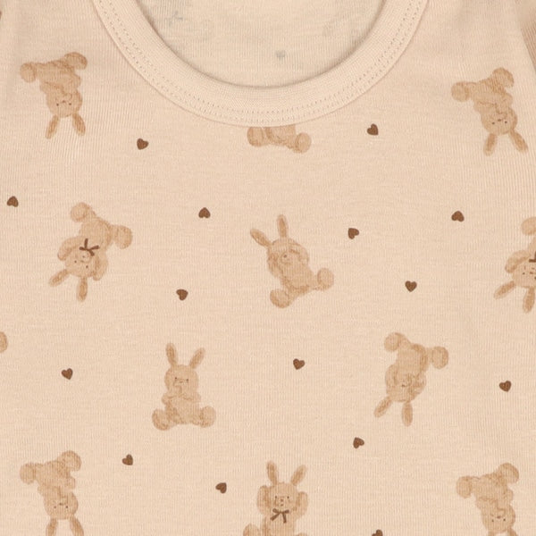 西松屋冬季長袖連身衣3件(小兔白/紫/粉紅)