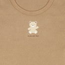 西松屋冬季長袖連身衣3件(熊啡/白/黃)