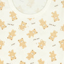 西松屋冬季長袖連身衣3件(熊啡/白/黃)