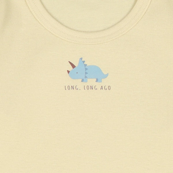 西松屋冬季長袖連身衣3件(恐龍啡/綠/黃)