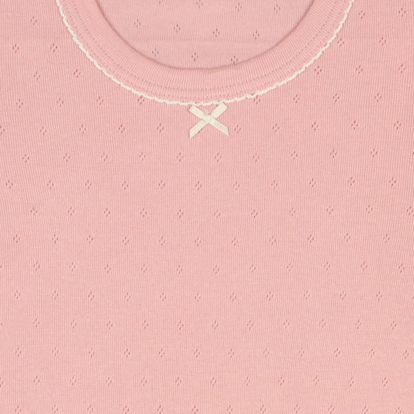 西松屋冬季長袖連身衣3件(印花白色/素色/粉紅)