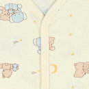 西松屋冬季前開長袖連身衣2件(象紫色/白色)