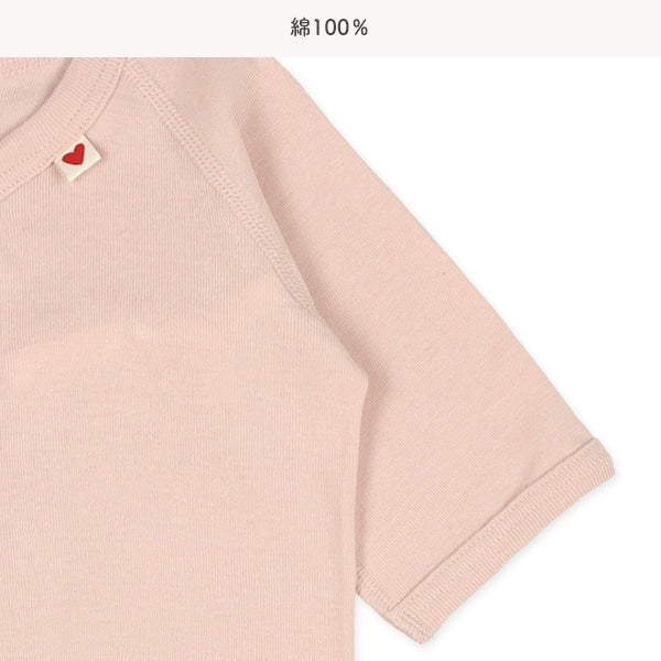 西松屋冬季長袖平扣開合連身衣2件(心心白色/粉色)