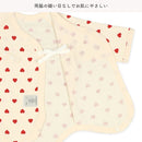 西松屋冬季長袖平扣開合連身衣2件(心心白色/粉色)