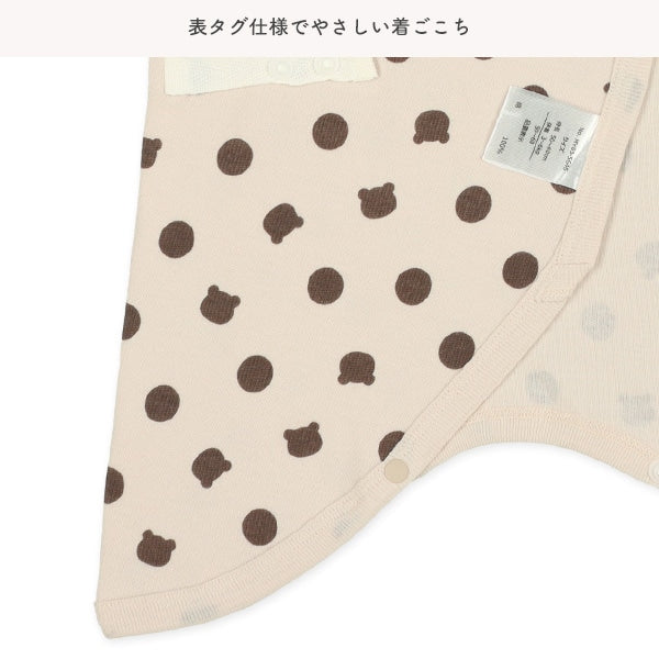 西松屋冬季新生兒內衣套裝4件(圓點/素色)