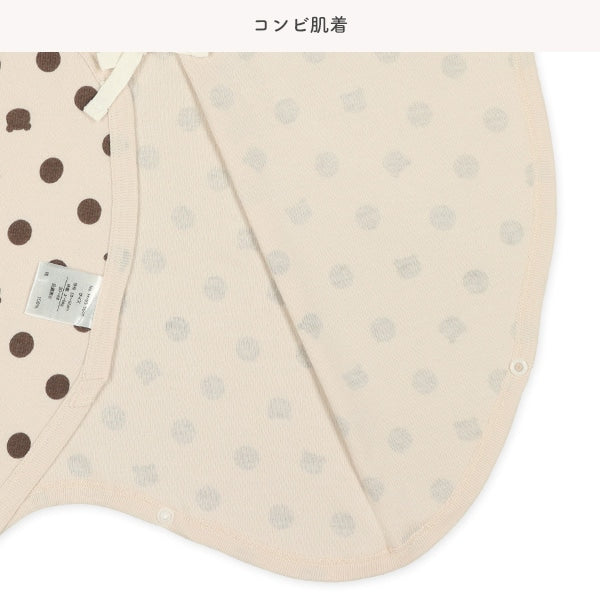 西松屋冬季新生兒內衣套裝4件(圓點/素色)