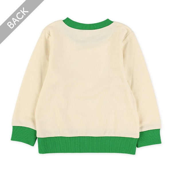 西松屋冬季長袖運動衫(車黑/綠色)