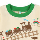 西松屋冬季長袖運動衫(車黑/綠色)