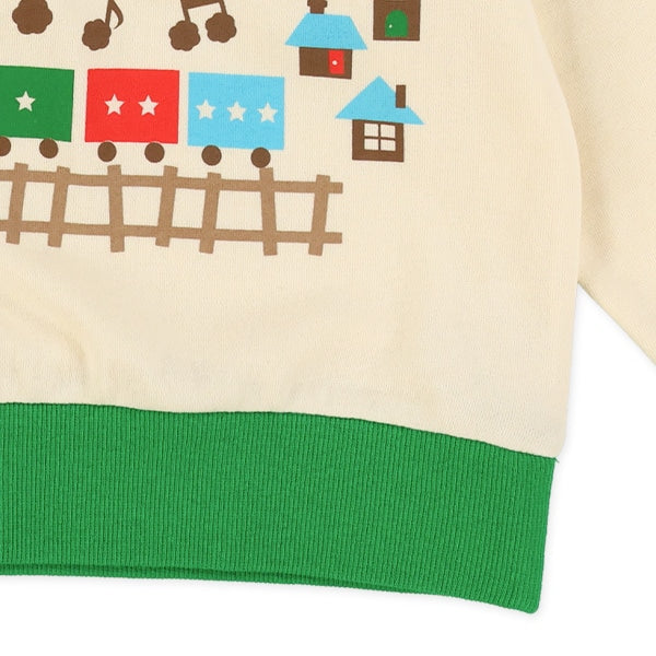 西松屋冬季長袖運動衫(車黑/綠色)