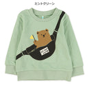 西松屋冬季長袖運動衫(熊素/綠色)