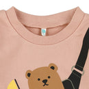 西松屋冬季長袖運動衫(熊素/綠色)