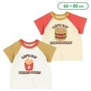 西松屋夏季短袖T恤(漢堡/薯條)