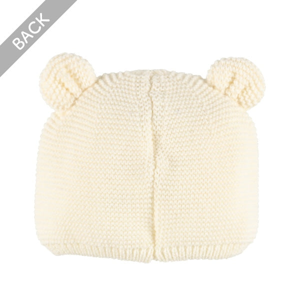 西松屋冬季針織帽 (白/素色)