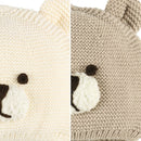 西松屋冬季針織帽 (白/素色)