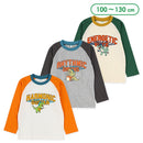 西松屋冬季長袖T恤(恐龍灰/橙/綠色)