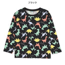 西松屋冬季長袖T恤(恐龍印花灰色)