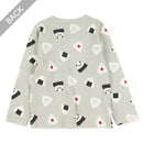 西松屋冬季長袖T恤(熊貓灰色)