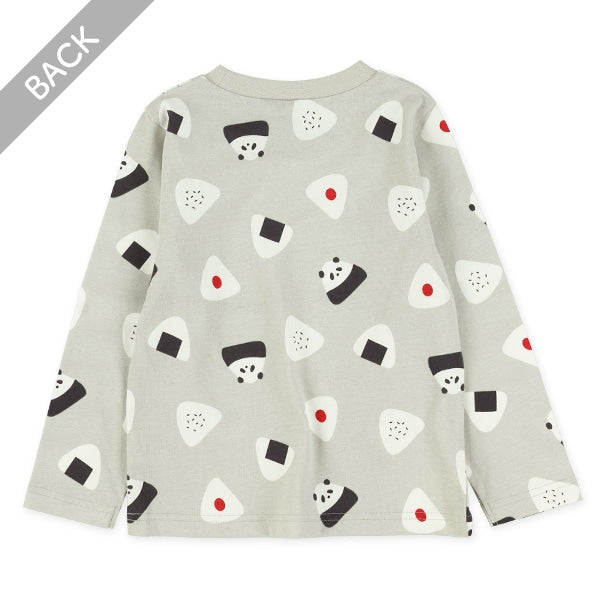 西松屋冬季長袖T恤(熊貓灰色)