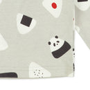 西松屋冬季長袖T恤(熊貓灰色)