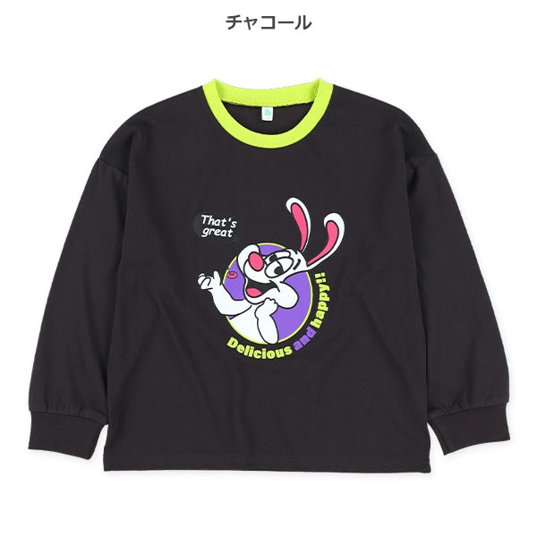 西松屋冬季長袖T恤(小狗白/灰色)