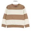 西松屋冬季長袖薄衛衣(條紋青色)