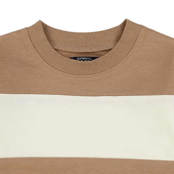 西松屋冬季長袖薄衛衣(條紋青色)