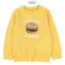 西松屋冬季長袖薄衛衣(漢堡黄/灰色)