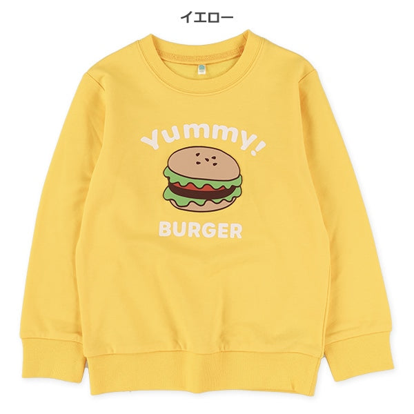 西松屋冬季長袖薄衛衣(漢堡黄/灰色)