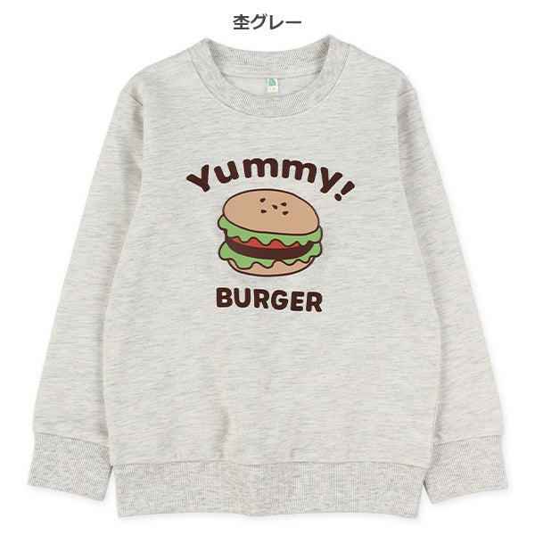 西松屋冬季長袖薄衛衣(漢堡黄/灰色)