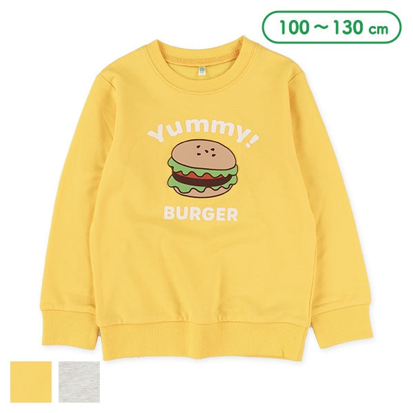 西松屋冬季長袖薄衛衣(漢堡黄/灰色)