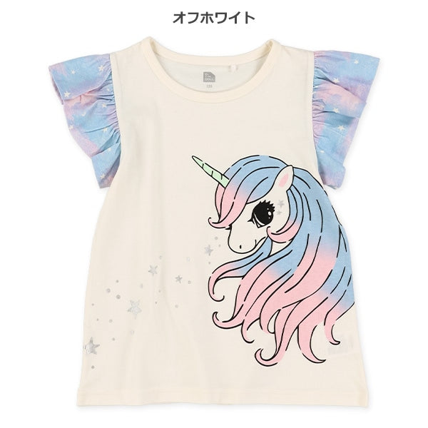 西松屋夏季荷葉邊T恤(獨角獸)