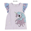 西松屋夏季荷葉邊T恤(獨角獸)