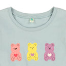 西松屋冬季長袖T恤(小熊藍色)