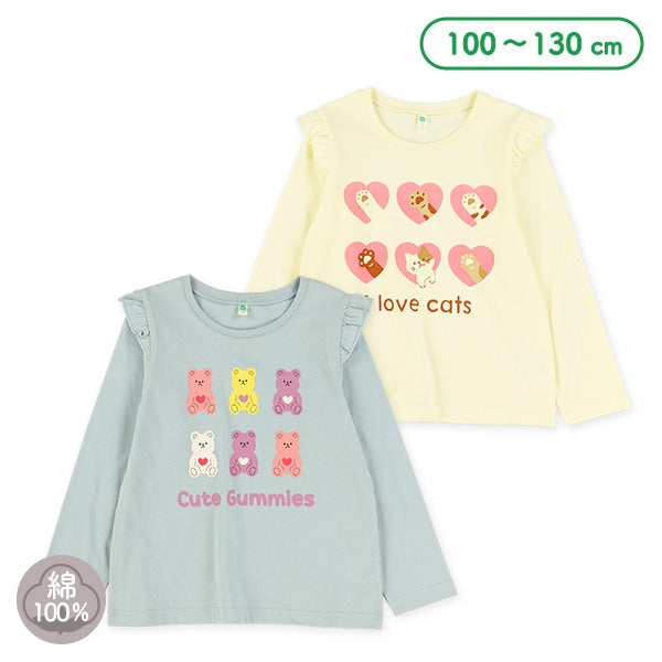 西松屋冬季長袖T恤(小熊藍色)